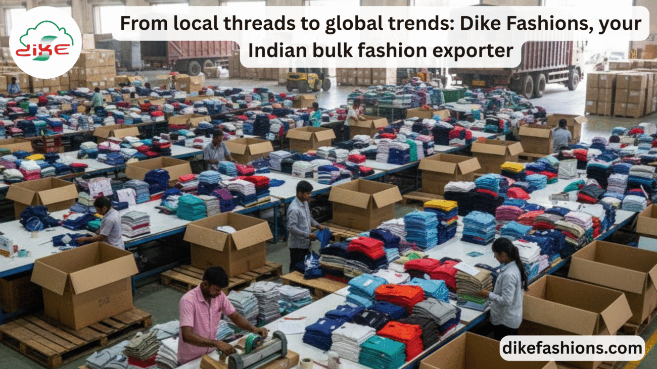From local threads to global trends: Dike Fashions, your Indian bulk fashion exporter